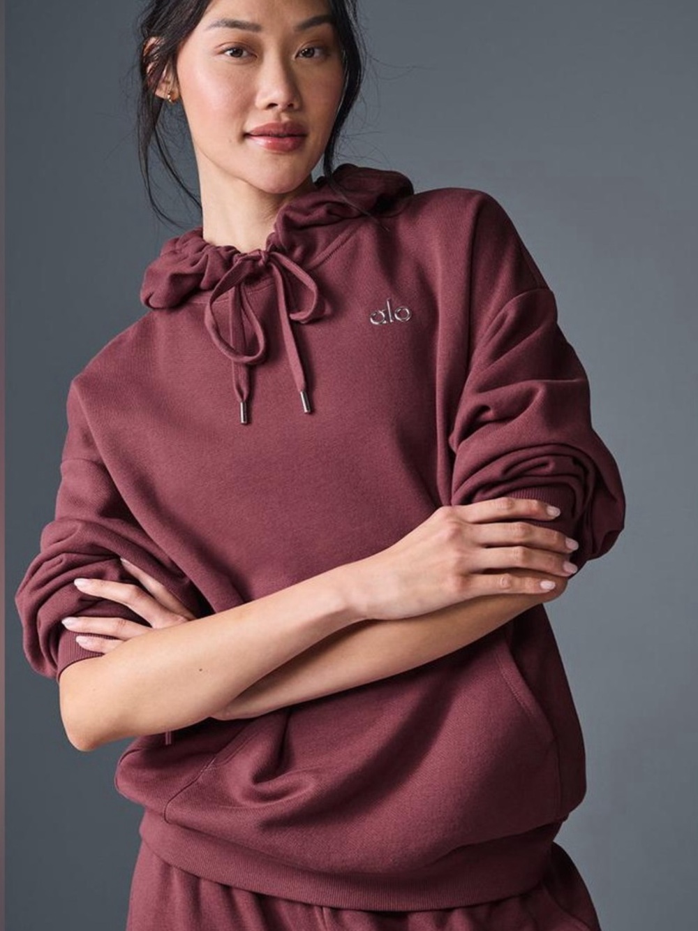Alo | Accolade Hoodie | Burgundy Truffle